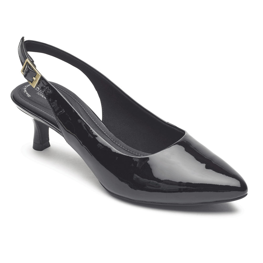 Rockport Singapore Womens Pumps - Total Motion Kaiya Slingback Black - KQ5243978